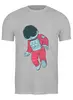 Заказать мужскую футболку в Москве. Футболка классическая Космонавт от YellowCloverShop - готовые дизайны и нанесение принтов.