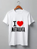 Заказать мужскую футболку в Москве. Футболка классическая «I love Metallica» от metallica - готовые дизайны и нанесение принтов.