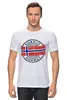 Заказать мужскую футболку в Москве. Футболка классическая norway от торгаш - готовые дизайны и нанесение принтов.
