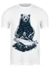 Заказать мужскую футболку в Москве. Футболка классическая Медвежья рыбалка от printik - готовые дизайны и нанесение принтов.