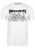 Заказать мужскую футболку в Москве. Футболка классическая Megadeth от Leichenwagen - готовые дизайны и нанесение принтов.