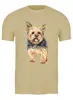 Заказать мужскую футболку в Москве. Футболка классическая Dog Yorkshire Terrier от T-shirt print  - готовые дизайны и нанесение принтов.