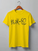Заказать мужскую футболку в Москве. Футболка классическая blink-182 yellow logo от slider - готовые дизайны и нанесение принтов.