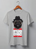 Заказать мужскую футболку в Москве. Футболка классическая Pug x Run Dmc от coolmag - готовые дизайны и нанесение принтов.
