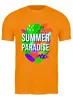 Заказать мужскую футболку в Москве. Футболка классическая Summer от T-shirt print  - готовые дизайны и нанесение принтов.