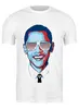 Заказать мужскую футболку в Москве. Футболка классическая Барак Обама от Vinli.shop  - готовые дизайны и нанесение принтов.