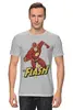 Заказать мужскую футболку в Москве. Футболка классическая Флэш  от geekbox - готовые дизайны и нанесение принтов.
