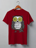 Заказать мужскую футболку в Москве. Футболка классическая Owl Here от oneredfoxstore@gmail.com - готовые дизайны и нанесение принтов.