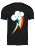 Заказать мужскую футболку в Москве. Футболка классическая Rainbow Dash Cutie Mark от buzz - готовые дизайны и нанесение принтов.