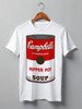 Заказать мужскую футболку в Москве. Футболка классическая Campbell's Soup (Энди Уорхол) от coolmag - готовые дизайны и нанесение принтов.