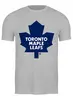 Заказать мужскую футболку в Москве. Футболка классическая Toronto Maple Leafs / NHL Canada от KinoArt - готовые дизайны и нанесение принтов.