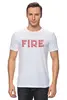 Заказать мужскую футболку в Москве. Футболка классическая Fire Огонь от Fix Print - готовые дизайны и нанесение принтов.