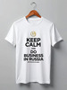Заказать мужскую футболку в Москве. Футболка классическая KEEP CALM by KKARAVAEV.ru от Design Ministry - готовые дизайны и нанесение принтов.