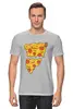 Заказать мужскую футболку в Москве. Футболка классическая Пицца от hideo_kojima - готовые дизайны и нанесение принтов.
