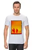 Заказать мужскую футболку в Москве. Футболка классическая Закат . от acidhouses - готовые дизайны и нанесение принтов.