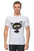 Заказать мужскую футболку в Москве. Футболка классическая «капризный кот» от ФОРЭП - готовые дизайны и нанесение принтов.