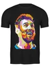 Заказать мужскую футболку в Москве. Футболка классическая Smiling Messi от skynatural - готовые дизайны и нанесение принтов.