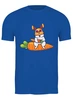 Заказать мужскую футболку в Москве. Футболка классическая Кролик с морковкой от skynatural - готовые дизайны и нанесение принтов.