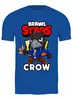 Заказать мужскую футболку в Москве. Футболка классическая BRAWL STARS CROW от geekbox - готовые дизайны и нанесение принтов.
