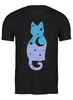Заказать мужскую футболку в Москве. Футболка классическая Ночная кошка от skynatural - готовые дизайны и нанесение принтов.