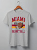 Заказать мужскую футболку в Москве. Футболка классическая Miami basketball от skynatural - готовые дизайны и нанесение принтов.