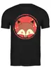 Заказать мужскую футболку в Москве. Футболка классическая Fox Here от oneredfoxstore@gmail.com - готовые дизайны и нанесение принтов.