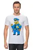 Заказать мужскую футболку в Москве. Футболка классическая Полицейский из Симпсонов от Vinli.shop  - готовые дизайны и нанесение принтов.