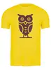 Заказать мужскую футболку в Москве. Футболка классическая Owl Here от oneredfoxstore@gmail.com - готовые дизайны и нанесение принтов.