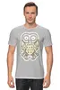 Заказать мужскую футболку в Москве. Футболка классическая Owl Here от oneredfoxstore@gmail.com - готовые дизайны и нанесение принтов.
