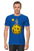 Заказать мужскую футболку в Москве. Футболка классическая Космонавт на луне от skynatural - готовые дизайны и нанесение принтов.