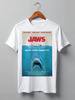 Заказать мужскую футболку в Москве. Футболка классическая Челюсти / Jaws от kino.printio.ru - готовые дизайны и нанесение принтов.