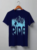 Заказать мужскую футболку в Москве. Футболка классическая Ski Ride от oneredfoxstore@gmail.com - готовые дизайны и нанесение принтов.
