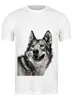 Заказать мужскую футболку в Москве. Футболка классическая Добродушный волк от shelenaww - готовые дизайны и нанесение принтов.