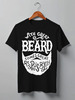 Заказать мужскую футболку в Москве. Футболка классическая Great Beard Great Responsibility White от Алена Суманеева - готовые дизайны и нанесение принтов.