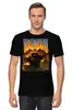 Заказать мужскую футболку в Москве. Футболка классическая Doom game от Leichenwagen - готовые дизайны и нанесение принтов.