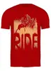 Заказать мужскую футболку в Москве. Футболка классическая Ski Ride от oneredfoxstore@gmail.com - готовые дизайны и нанесение принтов.