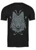 Заказать мужскую футболку в Москве. Футболка классическая Узорный волк от ISliM - готовые дизайны и нанесение принтов.