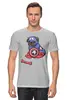 Заказать мужскую футболку в Москве. Футболка классическая Капитан Америка  от ПРИНТЫ ПЕЧАТЬ  - готовые дизайны и нанесение принтов.