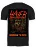 Заказать мужскую футболку в Москве. Футболка классическая Slayer-Season In The Abyss 1990 от Илья - готовые дизайны и нанесение принтов.