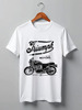 Заказать мужскую футболку в Москве. Футболка классическая Triumph Motorcycles от madwheelz - готовые дизайны и нанесение принтов.