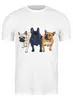 Заказать мужскую футболку в Москве. Футболка классическая Собаки от nadegda - готовые дизайны и нанесение принтов.
