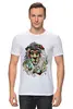 Заказать мужскую футболку в Москве. Футболка классическая лев от IraIdea - готовые дизайны и нанесение принтов.
