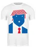 Заказать мужскую футболку в Москве. Футболка классическая Дональд Трамп от fanart - готовые дизайны и нанесение принтов.