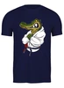 Заказать мужскую футболку в Москве. Футболка классическая Крокодайл от Print design  - готовые дизайны и нанесение принтов.