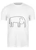 Заказать мужскую футболку в Москве. Футболка классическая Черный слон от Vadim Koval - готовые дизайны и нанесение принтов.