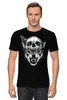 Заказать мужскую футболку в Москве. Футболка классическая Wolf & Skull от Leichenwagen - готовые дизайны и нанесение принтов.