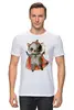 Заказать мужскую футболку в Москве. Футболка классическая Cats Here от oneredfoxstore@gmail.com - готовые дизайны и нанесение принтов.