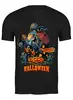 Заказать мужскую футболку в Москве. Футболка классическая Halloween - Ведьма на метле от printeriumstore@gmail.com - готовые дизайны и нанесение принтов.