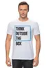 Заказать мужскую футболку в Москве. Футболка классическая Think outside the box от Startech.vc  - готовые дизайны и нанесение принтов.