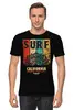 Заказать мужскую футболку в Москве. Футболка классическая SURF California Summer 2022 от Юрий Чингаев - готовые дизайны и нанесение принтов.